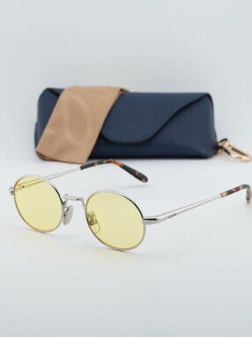 Loewe LW40151U 16J Oval Sunglasses – Silver\Light Yellow